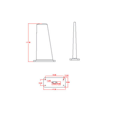 902-928MHz 3dBi SMAK 플라스틱 셸 블레이드 안테나